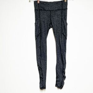 LULULEMON Still Mind Tight *28" Interlink Ice Grey Black Size 4